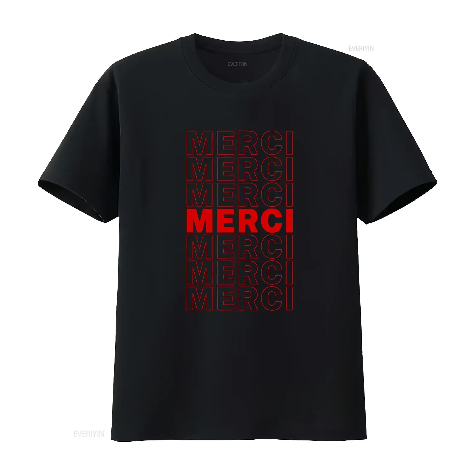 Merci French Language Thank You Bag T Shirt  vintage Washed graphic Stretched streetwear Casual Stylish Breathable Unisex homme