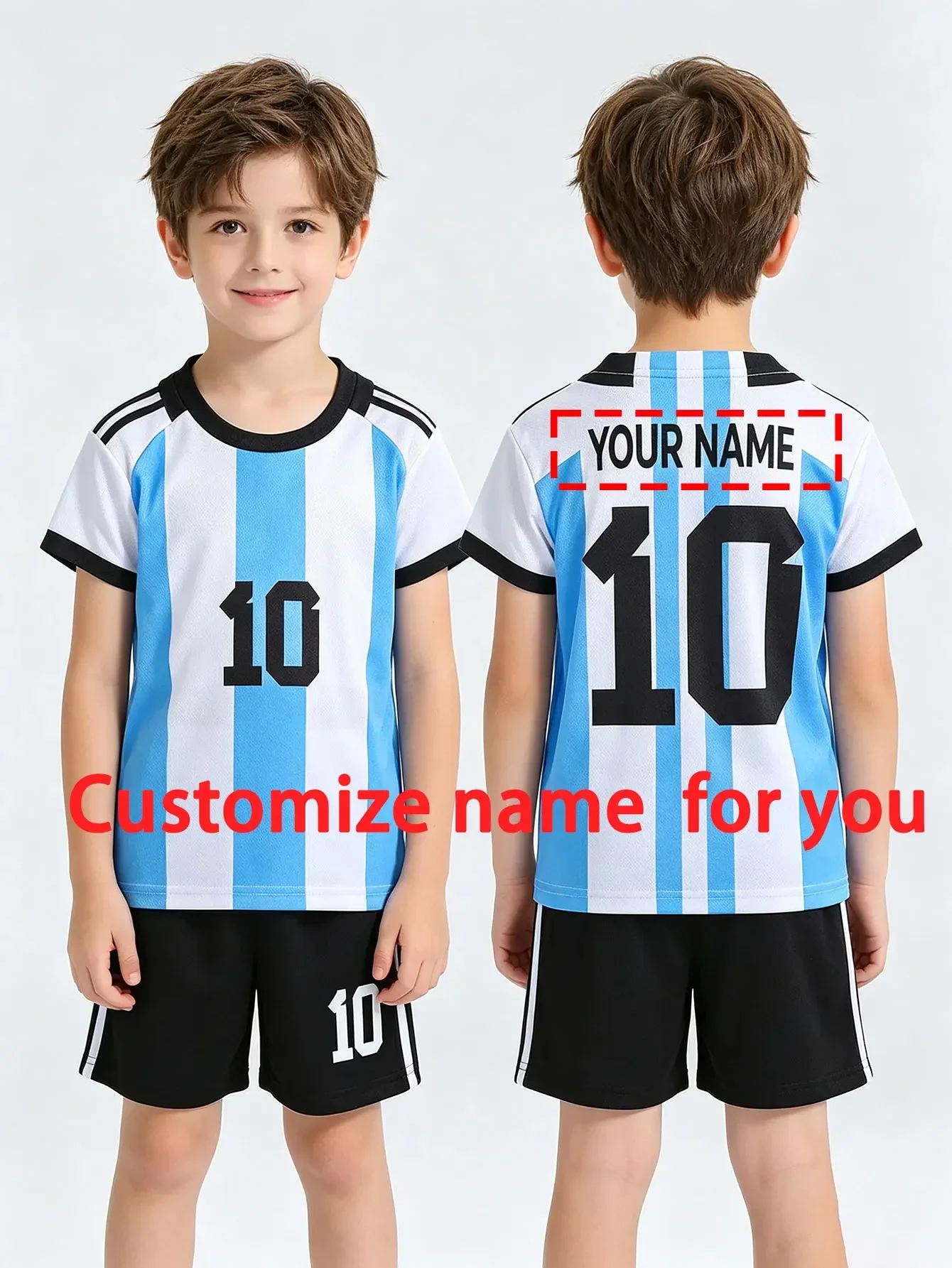 Custom Soccer Jersey Personalized Team Set Soccer Shirt Printed Name & Number Football Jerseys for Women Men Kid Fan