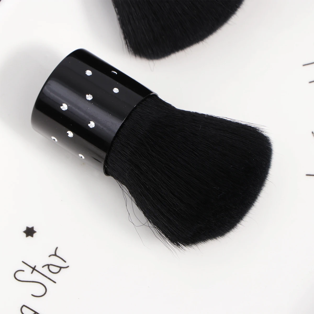 

3 PCS Nail Cleaning Brush Brushes Cleaner Detail Duster Mini Hair Black