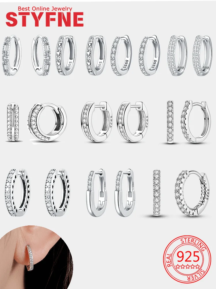 

Classic Earring for Women 925 Sterling Silver Hoop Earring Jewelry Fashion Graduation Birthday Gifts for Girls Teen