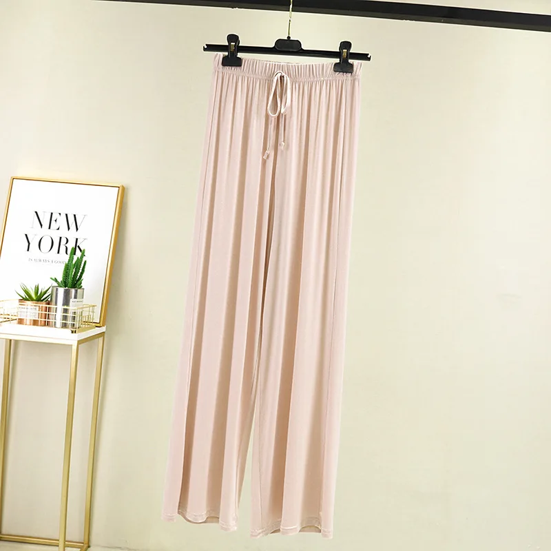 سراويل بيجامة كاجوال مستقيمة الساق للنساء النسخة الكورية الجديدة سراويل منزلية عالية الخصر سراويل نوم مريحة للفتيات #5