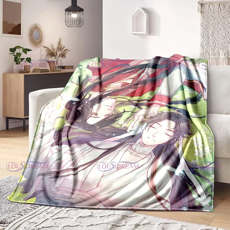 Comics Cartoon Mo Dao Zu Shi Wei Wuxian Flannel Blanket Sofa Girl Warm Home Lan Wangji Blanket Gift Customize Woman Bedding