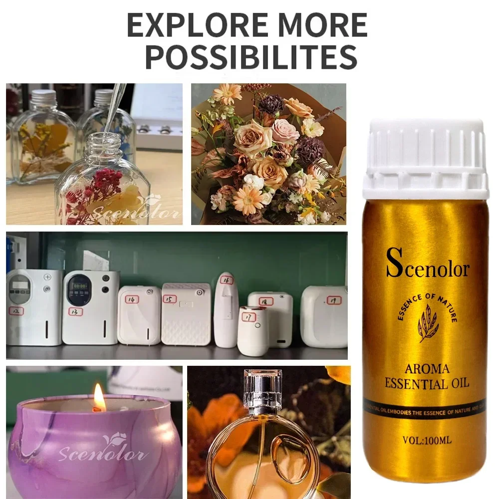 100ML 브랜드 향수 오일 룸 프래그런스 에센셜 오일 아로마 디퓨저 오일 아로마틱 오일 순수 식물 향 오일 홈 에어 프레셔너