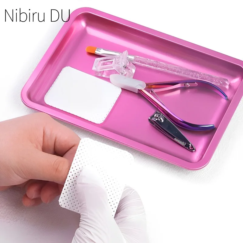 

Stainless Steel Nail Art Desktop Tool Multicolor Storage Tray Metal Organization for Jewelry Cosmetic Decorations Manicure Tools