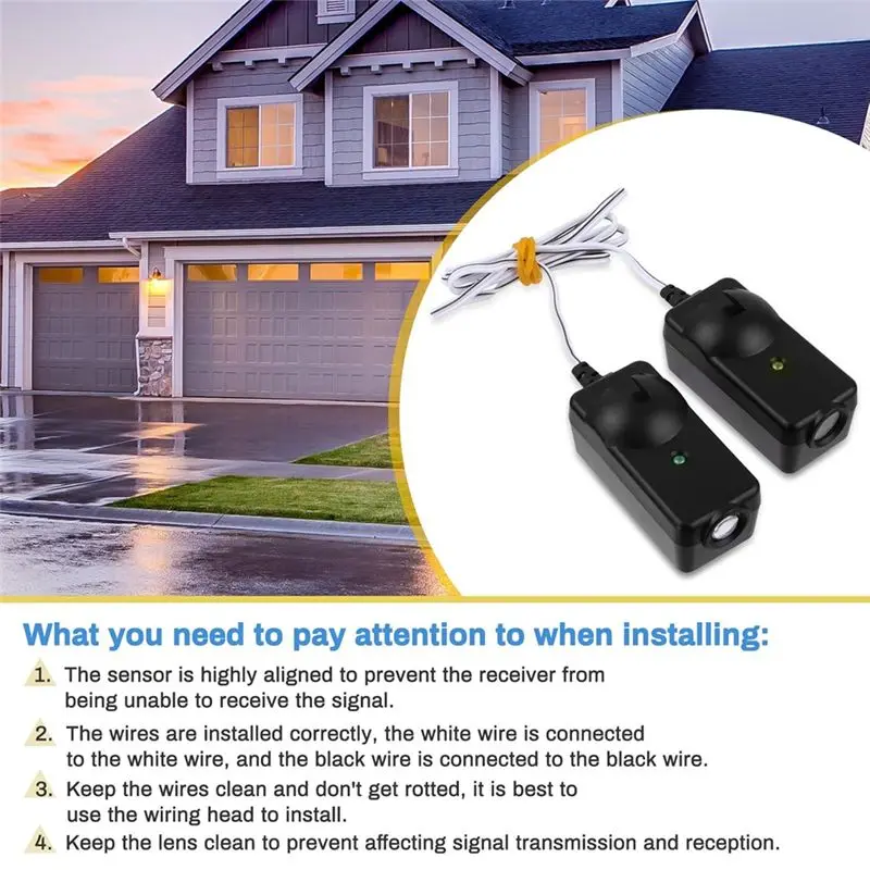 AS63-Safety Sensor Eye For 41A5034 Liftmaster Sears Chamberlain Garage Door Opener With Bracket