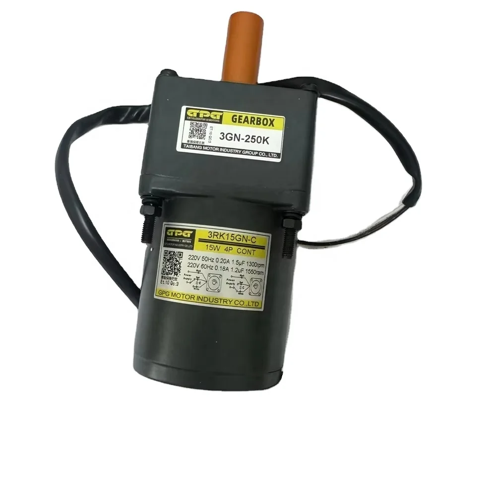 3RK15GN-C/3GN-250K Constant Speed Motor 3wires Reversible Motor 220V  15W Single-phase  Gear Reduction 1:250