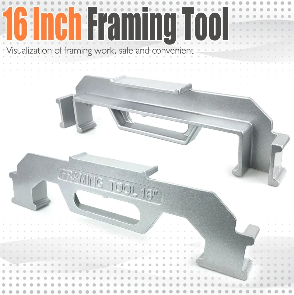 Aluminum Alloy Wall Stud Layout Tool, Center Finder & Spacing Jig for 12/16/24 Inch Framing, Accurate Measurement Tool