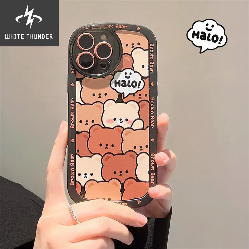 For iphone 11 12 13 Pro Max Xr X Xs Max 7 8 Plus SE2 Phone Case Creative Cute Cartoon Pile Duck Letter Silicone Anti-drop Shell