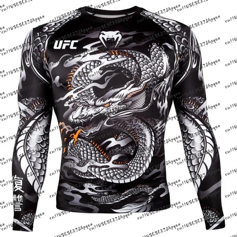 

2026 UFC Cody Lundin Designer Men Cool Sports Shirts Jiu jitsu gi Rashguard Cycling Running Tops Tattoo Compression Gym T-shirts