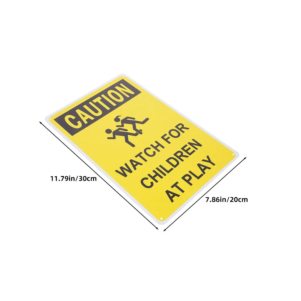 2Pcs Playing Sign High Visibility Iron Traffic Sign Easy Install Slow Down Alert for Residential Areas Parks Schools
