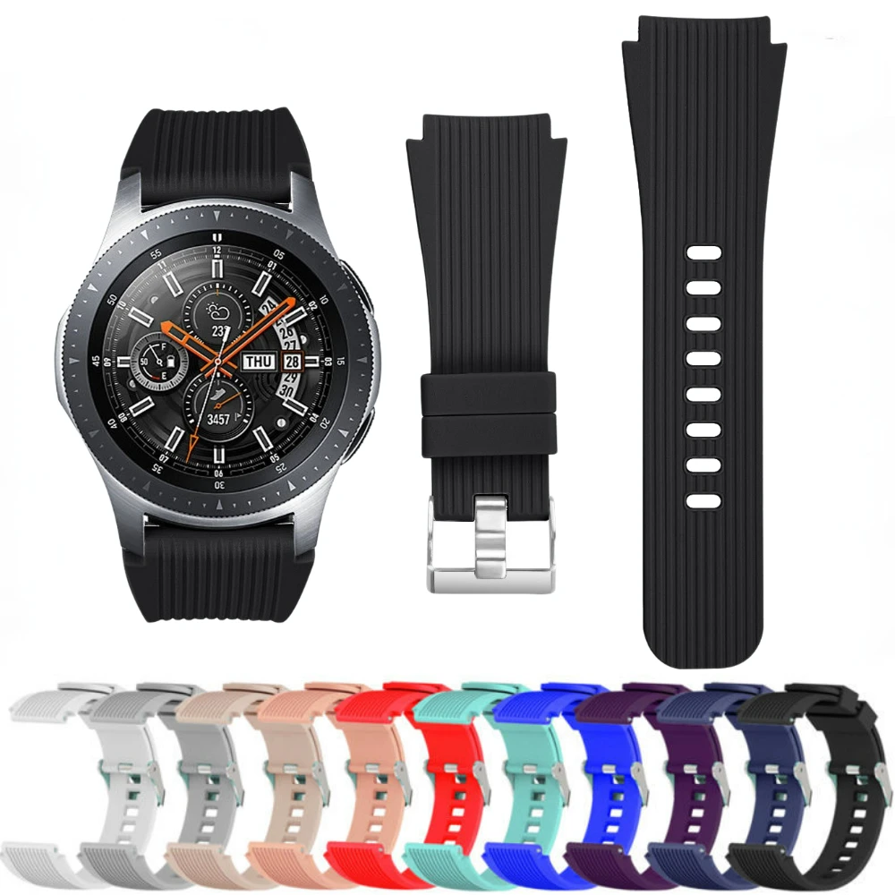 

22mm 20mm Silicone Band For Samsung Galaxy Watch 4/Classic/5/Pro/3/Gear S3 46mm Wristband for Huawei Watch 3/GT2/Amazfit GTR/GTS