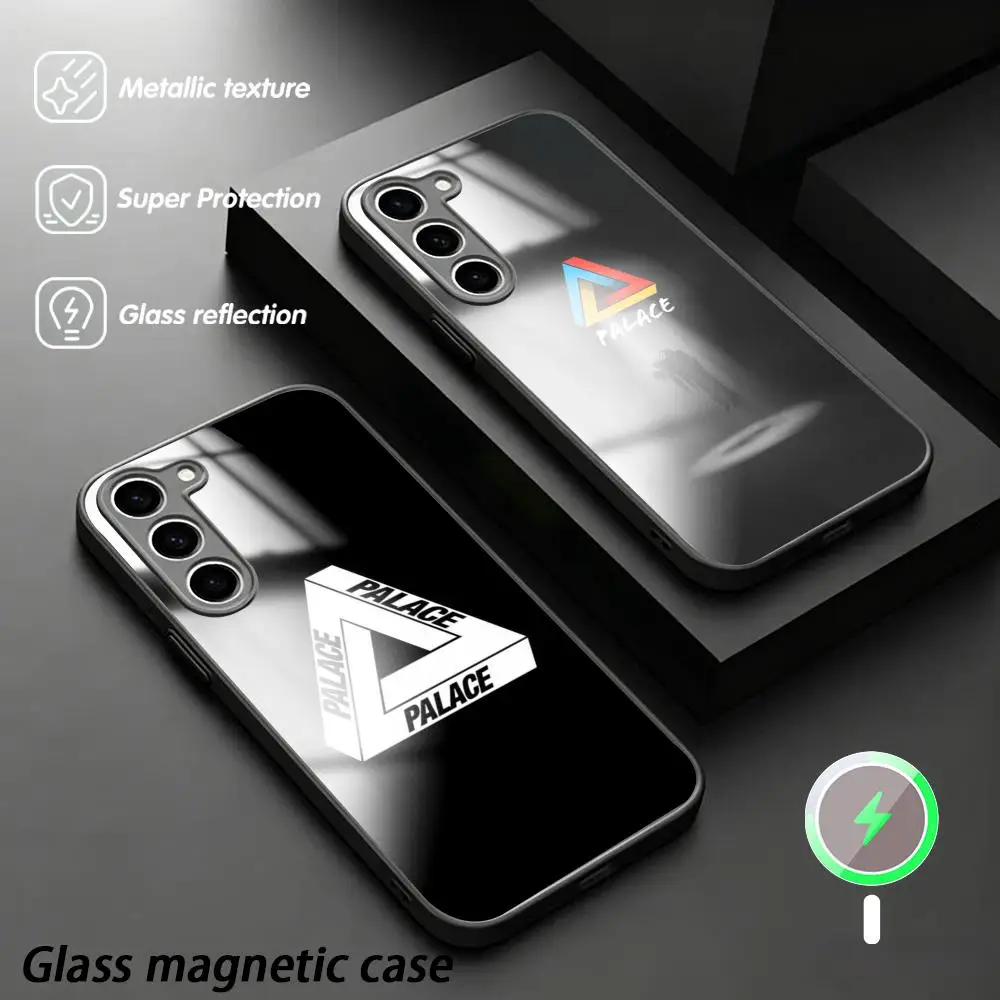 Fashion Trends PA-lace LOGO cool Phone Case For Samsung S26 S25 S24 S23 S22 S21 Plus Ultra Fold A Glass Magnetic Case