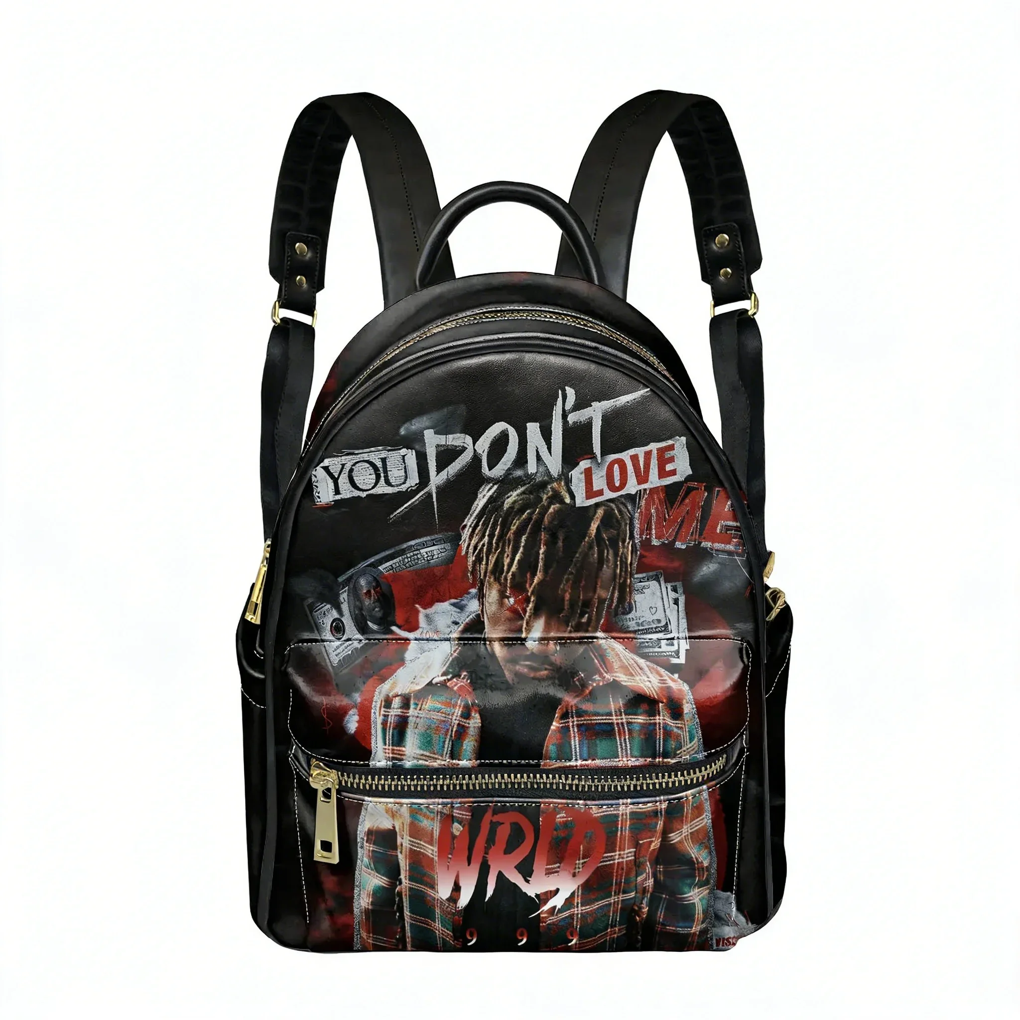

Juice Wrld 999 Hiphop Rapper Backpack Womens Men Personalized Double Shoulder Bag Business Travel Bookbag Rucksack Gift Daypack