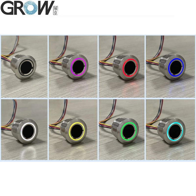 GROW R503Pro UART USB 1500 용량 원형 RGB LED 제어, DC3.3 V 정전식 지문 모듈 센서 스캐너, 액세스 제어용