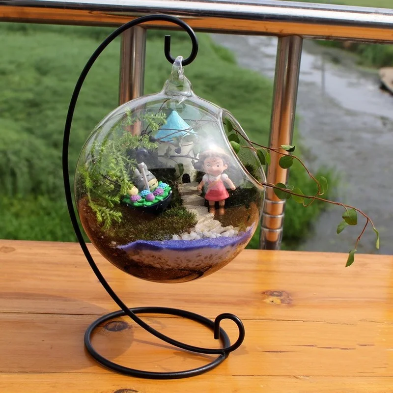 Creative Clear Glass Ball Vase Micro Landscape Air Plant Terrarium Succulent Hanging Flowerpot Container Hot sale