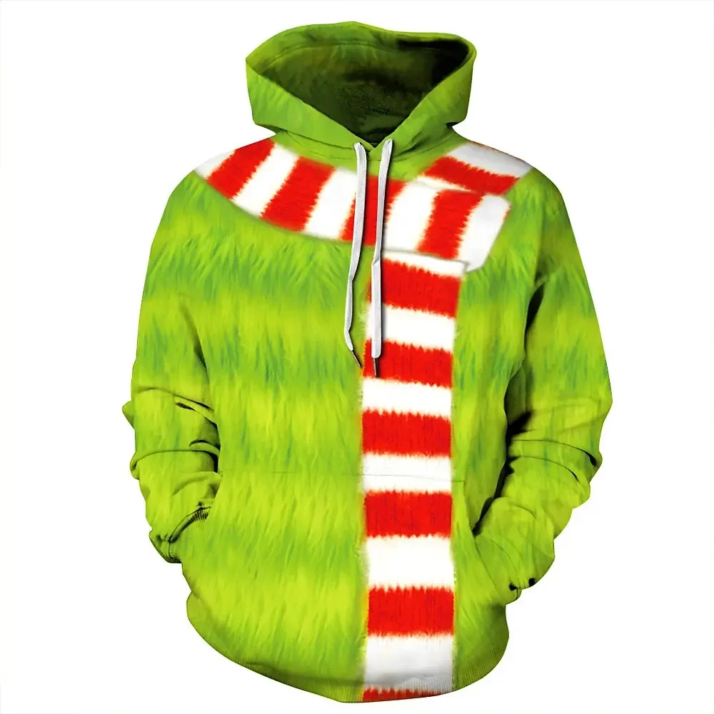 

2024-2025 Autumn Winter Christmas Hoodies Men Sweatshirts Unisex 3d Printed Santa Claus Printed Hoodies HarajukuPullovers