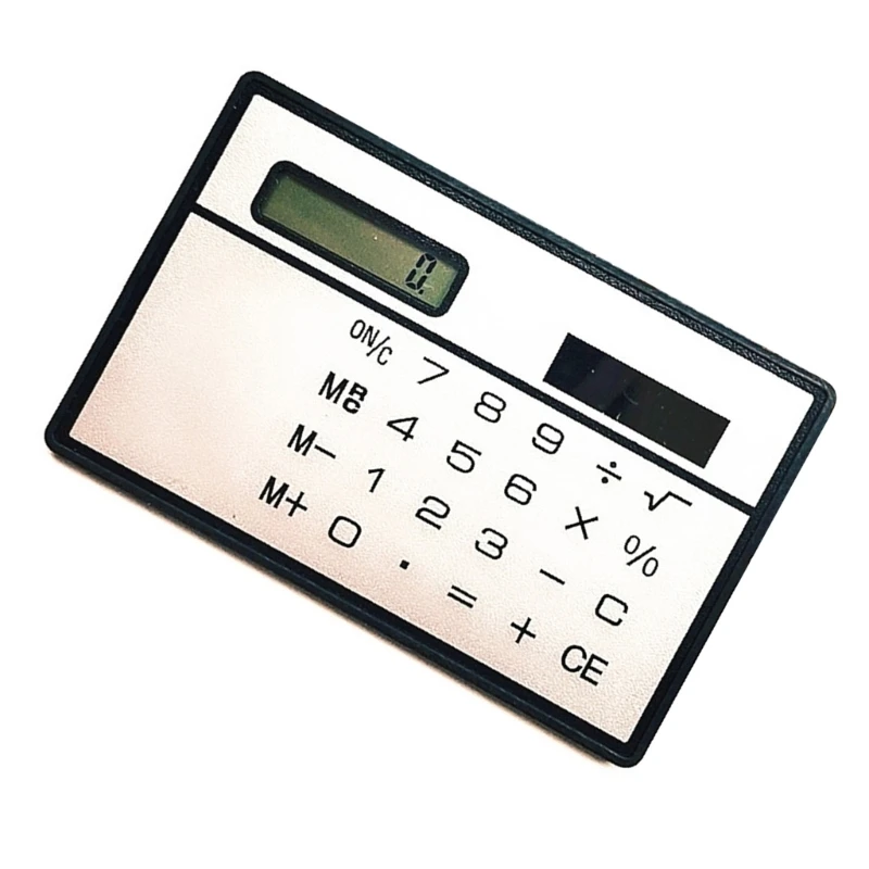 Small Pocket Calculator Solar Powered Calculator 8 Digit Calculator Mini Thin Body Portable Basic Standard Calculator