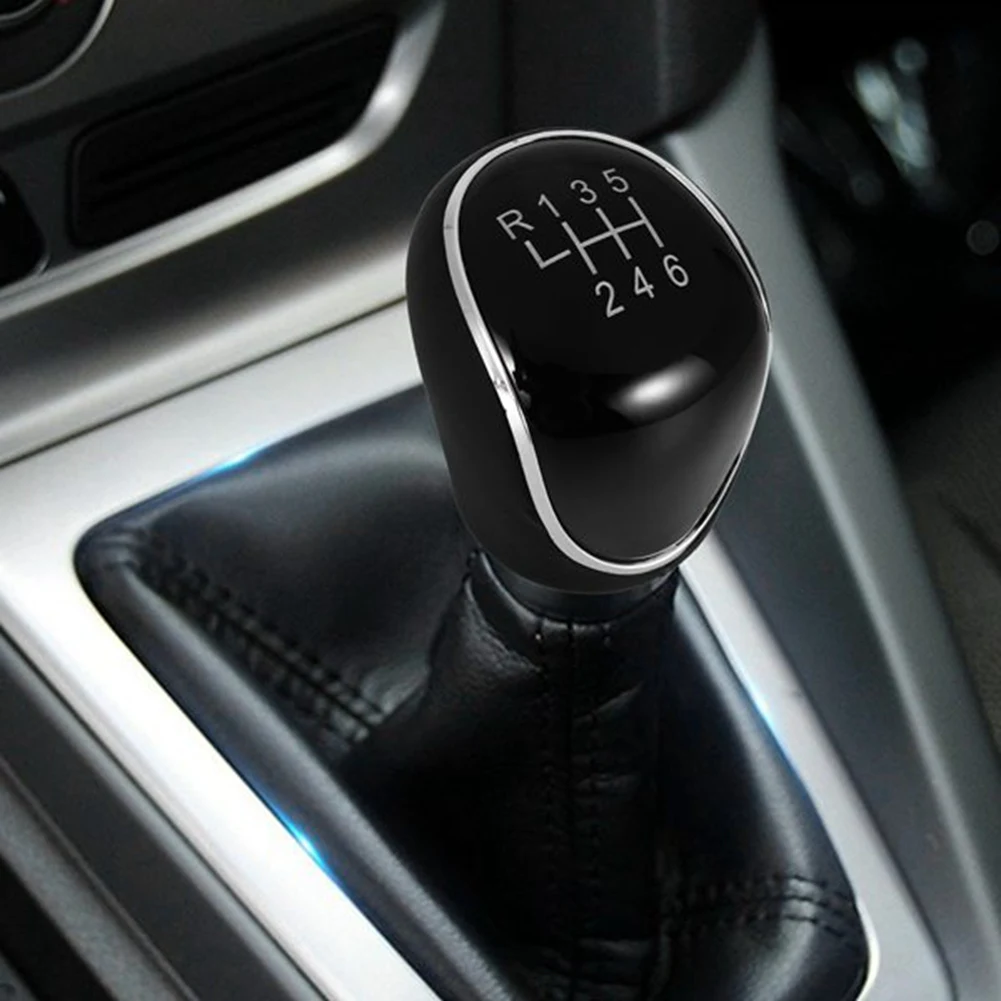 6 Speed Car PU Leather Gear Shift Knob Shift Lever for Mondeo IV C-MAX Transit Focus MK3 MK4