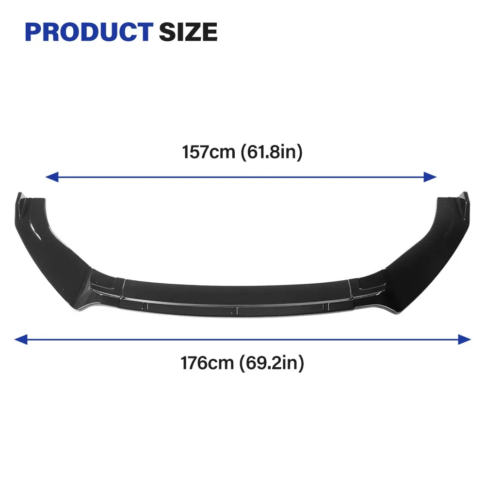 FOR 2015-2021 VW GOLF R GTI MK7 MK7.5 Front Bumper Lip Spoiler Splitter Body Kit - view 6