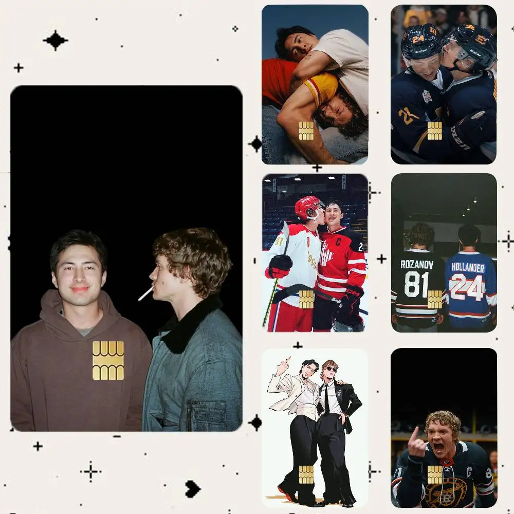 

Heated Rivalry S-Shane Hollander I-Ilya Rozanov HD Waterproof Card Skins Protective Stickers for Credit Bank Game Cards
