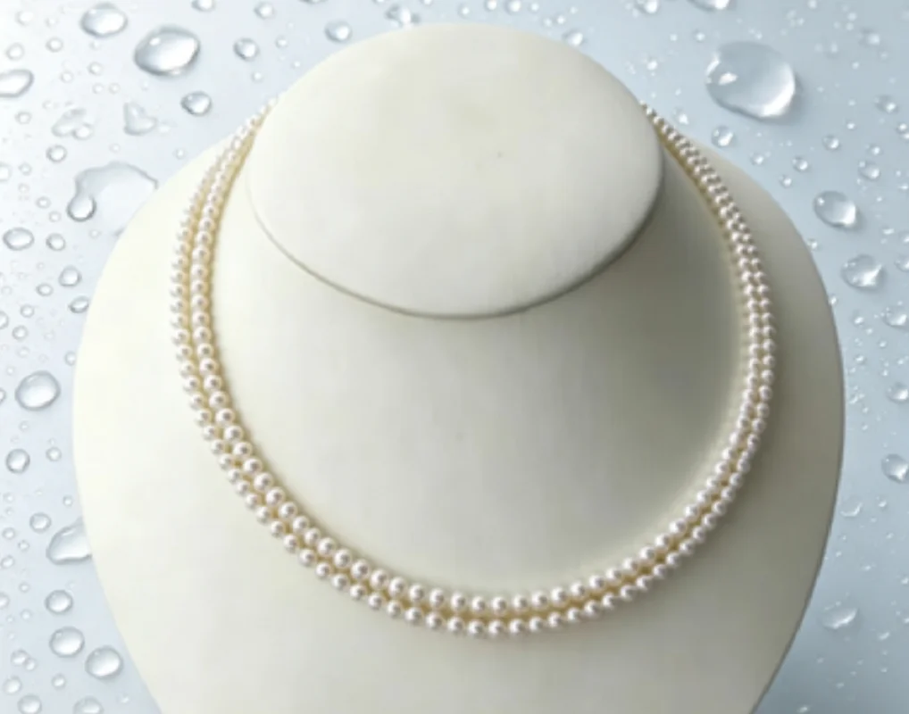 2-Row/Mini Necklace AAAA+3-4mm Natural Japanese White Round Pearl Necklace 18-20 inch * Supports Customized Sizes