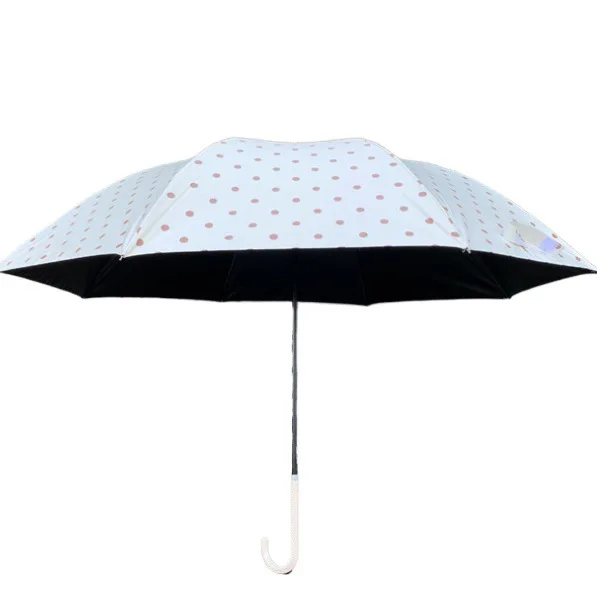 

Fresh Long-handled Umbrella, Retro Parasol, Sunscreen Sun Umbrella, Polka Dot Weather and Rain Dual-purpose Ultraviolet Student