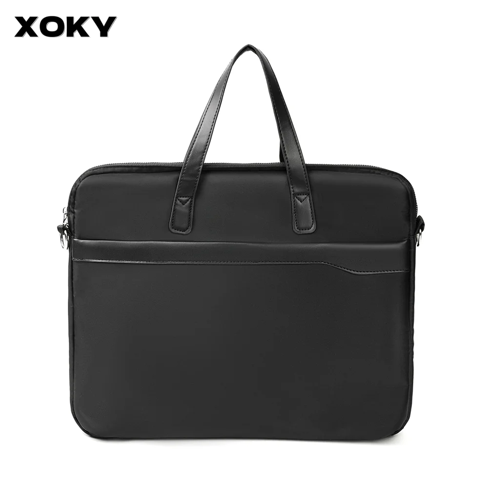 XOKY Large Capacity Laptop Handbag Business Briefcase Multi-layer Folder Meeting Storage Briefcase Hand Carry Office File Bag