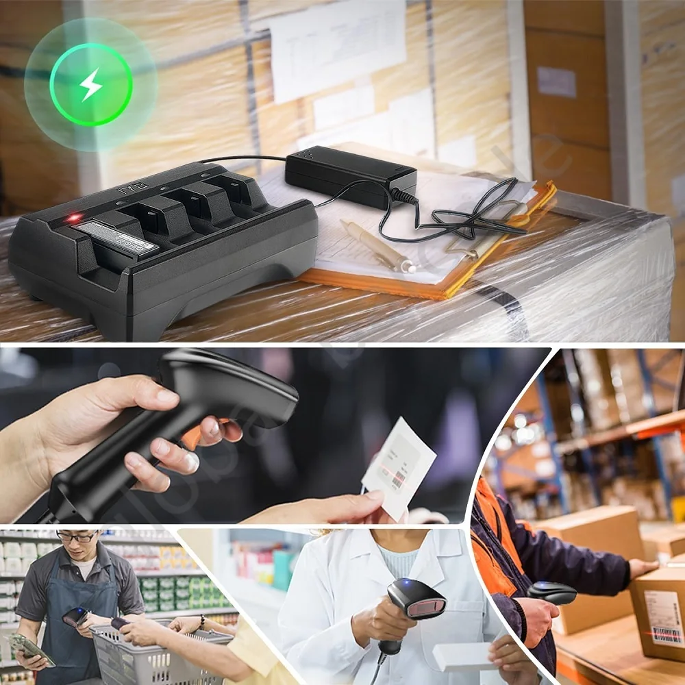 4-Slot-Akkuladegerät für Zebra-Barcode-Scanner DS3678 DS3600 LI3678 LI3600 LS3678 LS3600 SAC3600-4001CR