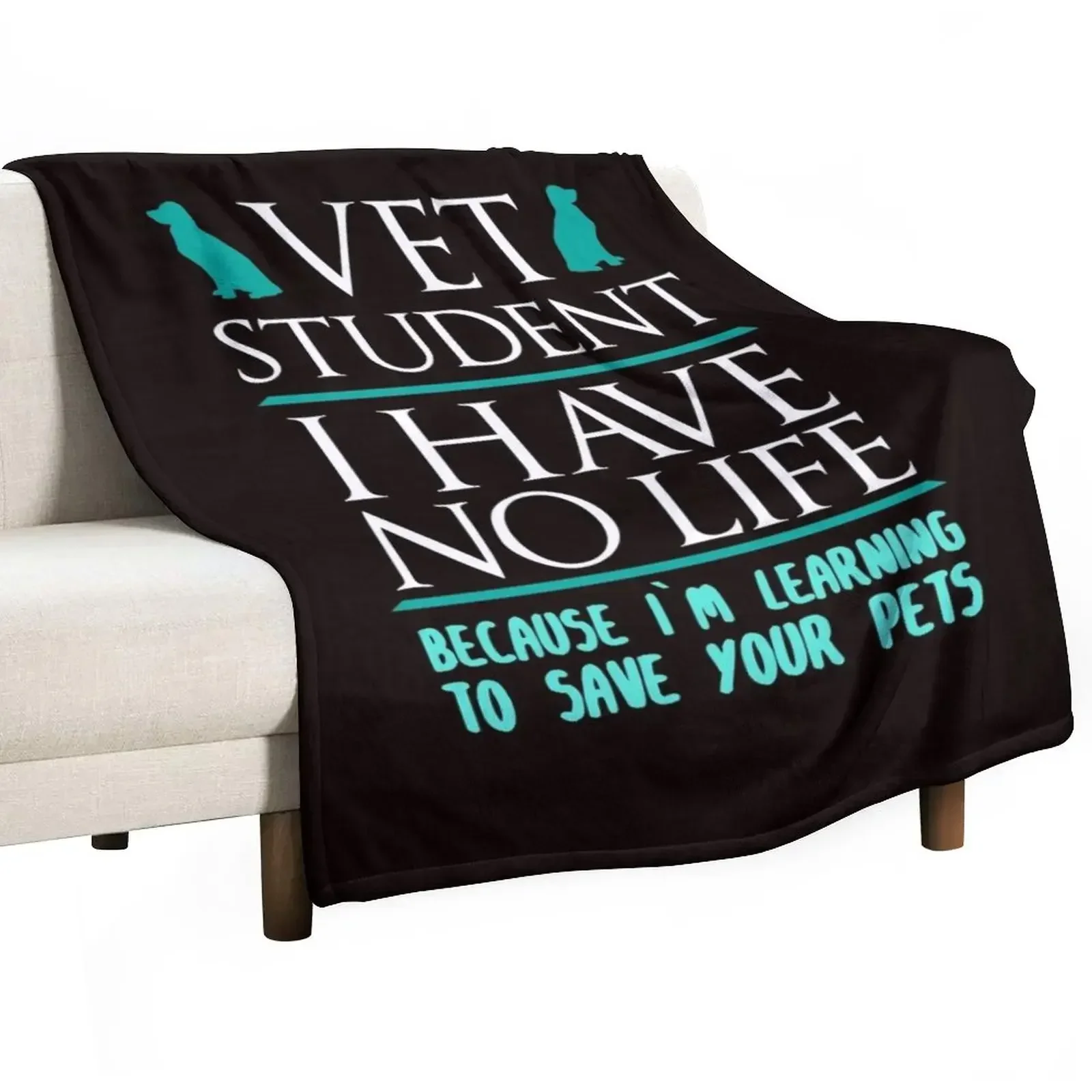 Vet Student Gift Medical Pet Helper Student Throw Blanket Hairy wednesday Blankets