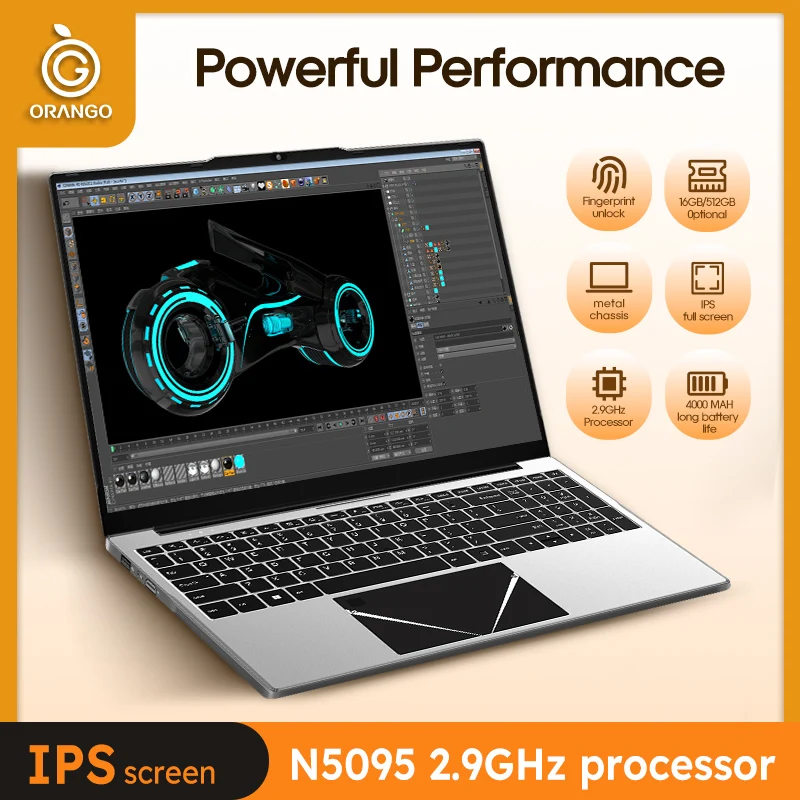 Portátil 15,6 pulgadas Intel N5095 Windows 10 ordenador portátil 16GB DDR4 512GB SSD 4000mAh estudio de negocios portátil para juegos