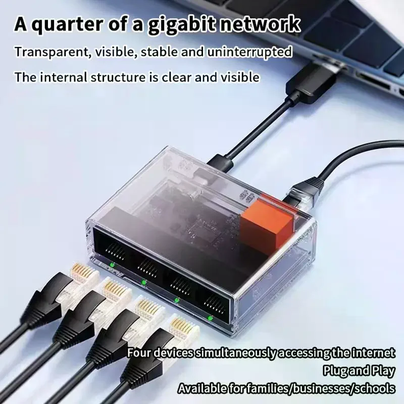 1000 Mbps 5 Poort Ethernet Switch Gigabit Ethernet Smart Switcher RJ45 Hub Internet Splitter Voor Router PC Lan Full/Half duplex