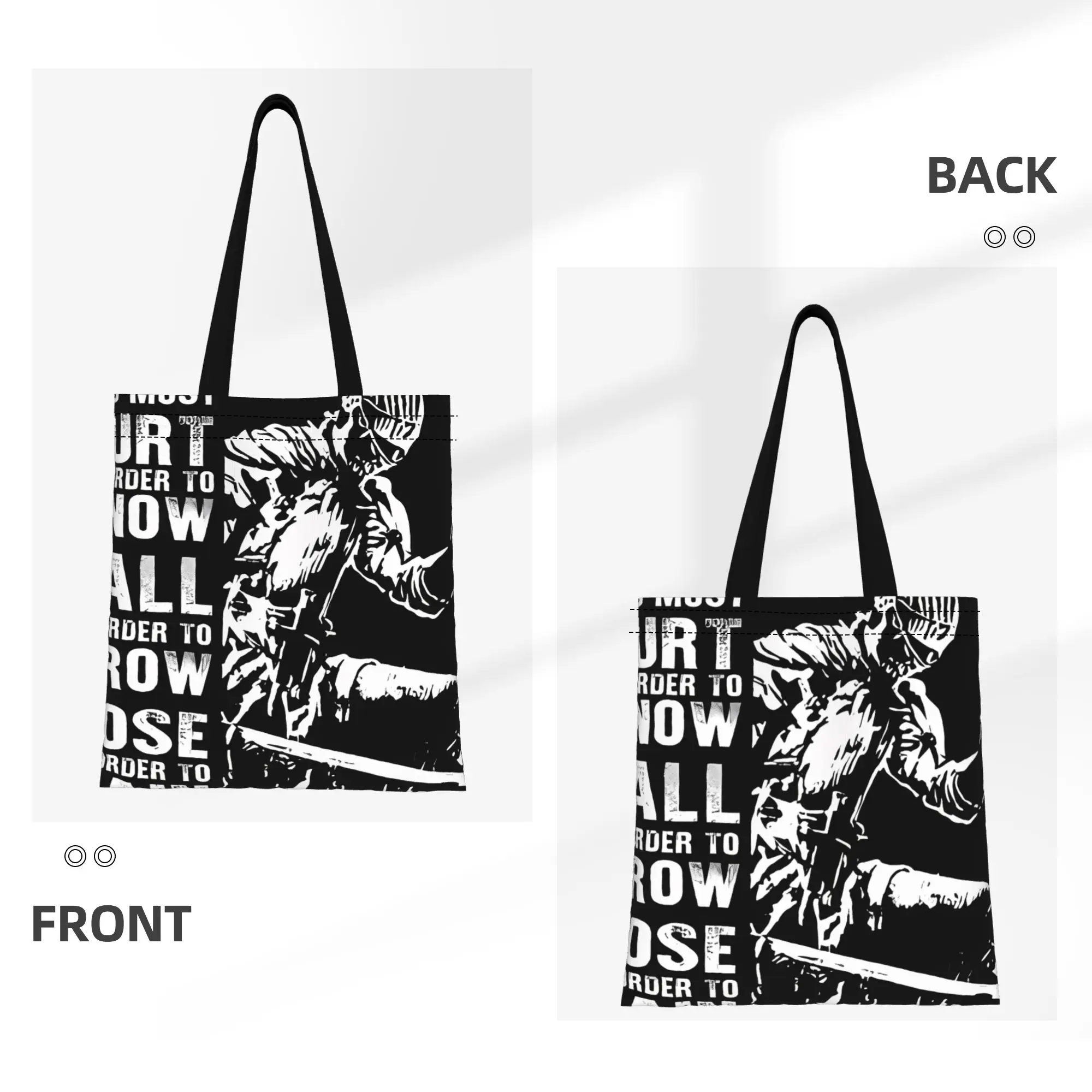 DDark Souls Lessons Are Learned Through Pain Canvas Woman Tote Bag for Shopping Travel Outdoor Heavy Duty Shoulder Handbag