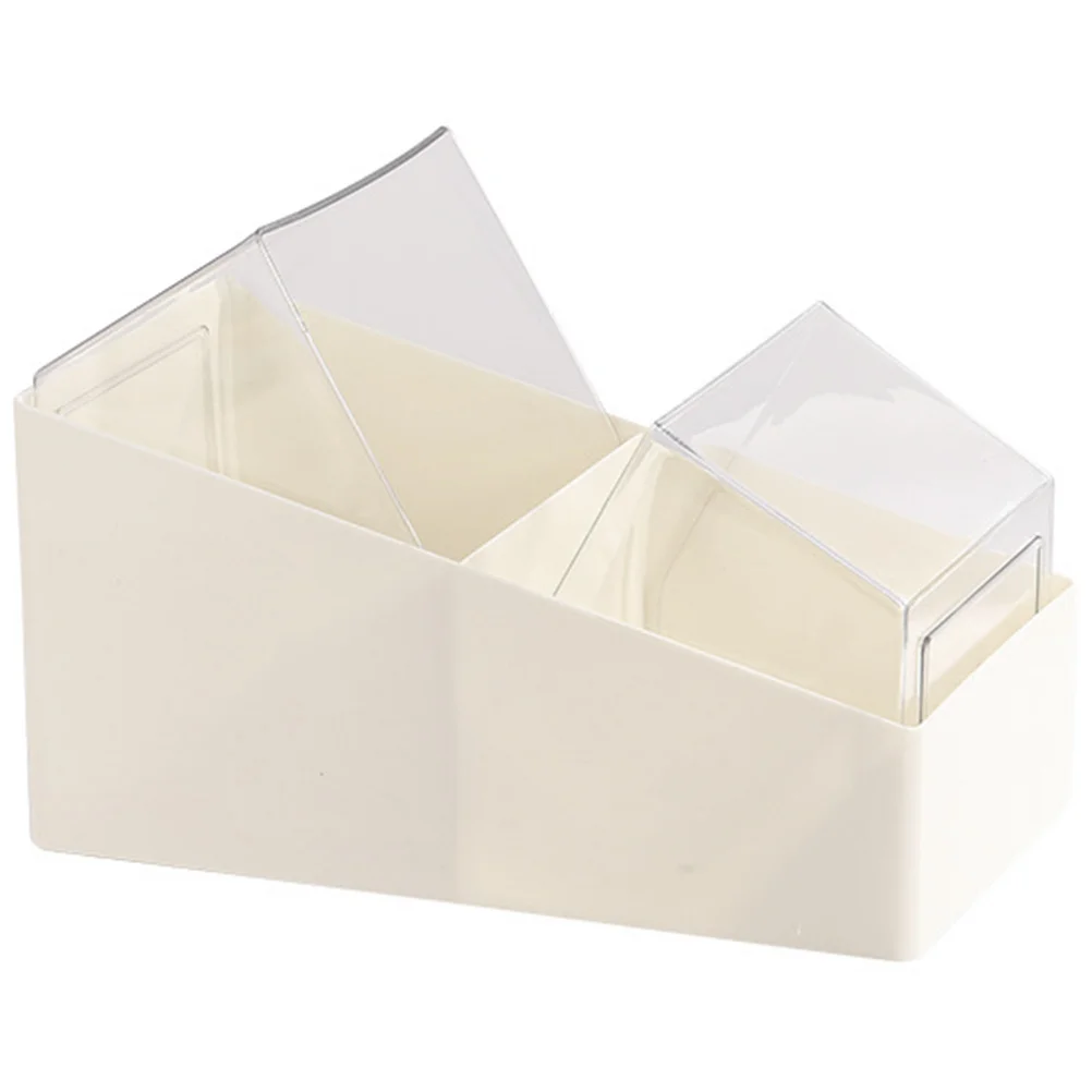 

Double-Layer Tea Bag Storage Box Desktop Rack PP Organizer Office Coffee Sugar Bag Holder Large Capacity