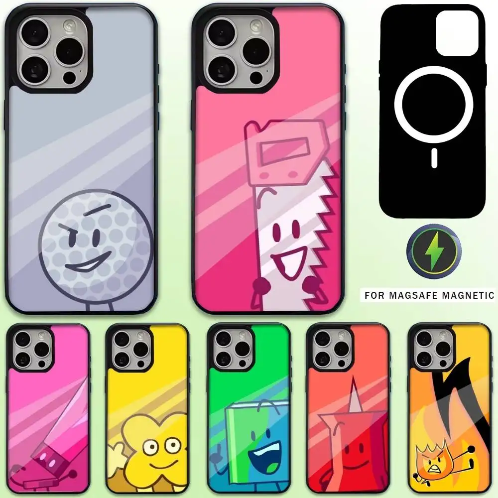 

B-Bfdi Battle For Dream Island Phone Case For iPhone17,16,15,14,13,12,11 Plus,Pro Max Magnetic Magsafe Wireless Charging