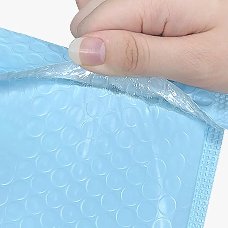 50Pcs/set Sky Blue Bubble Mailer Bubble Padded Envelopes Clothing Express Packing Bag Waterproof Bubble Envelope Bags