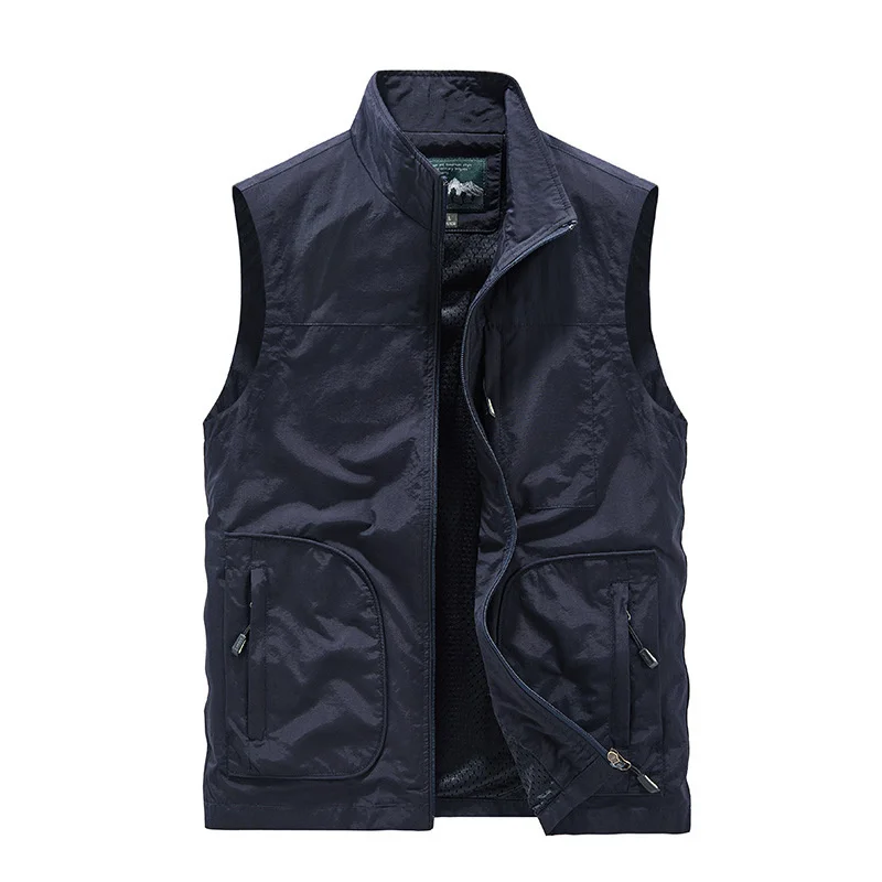 Autumn Winter New Photography Vest Men's Multi Pocket Middle-aged And Young People's Loose Large Work Clothes Casual Coat