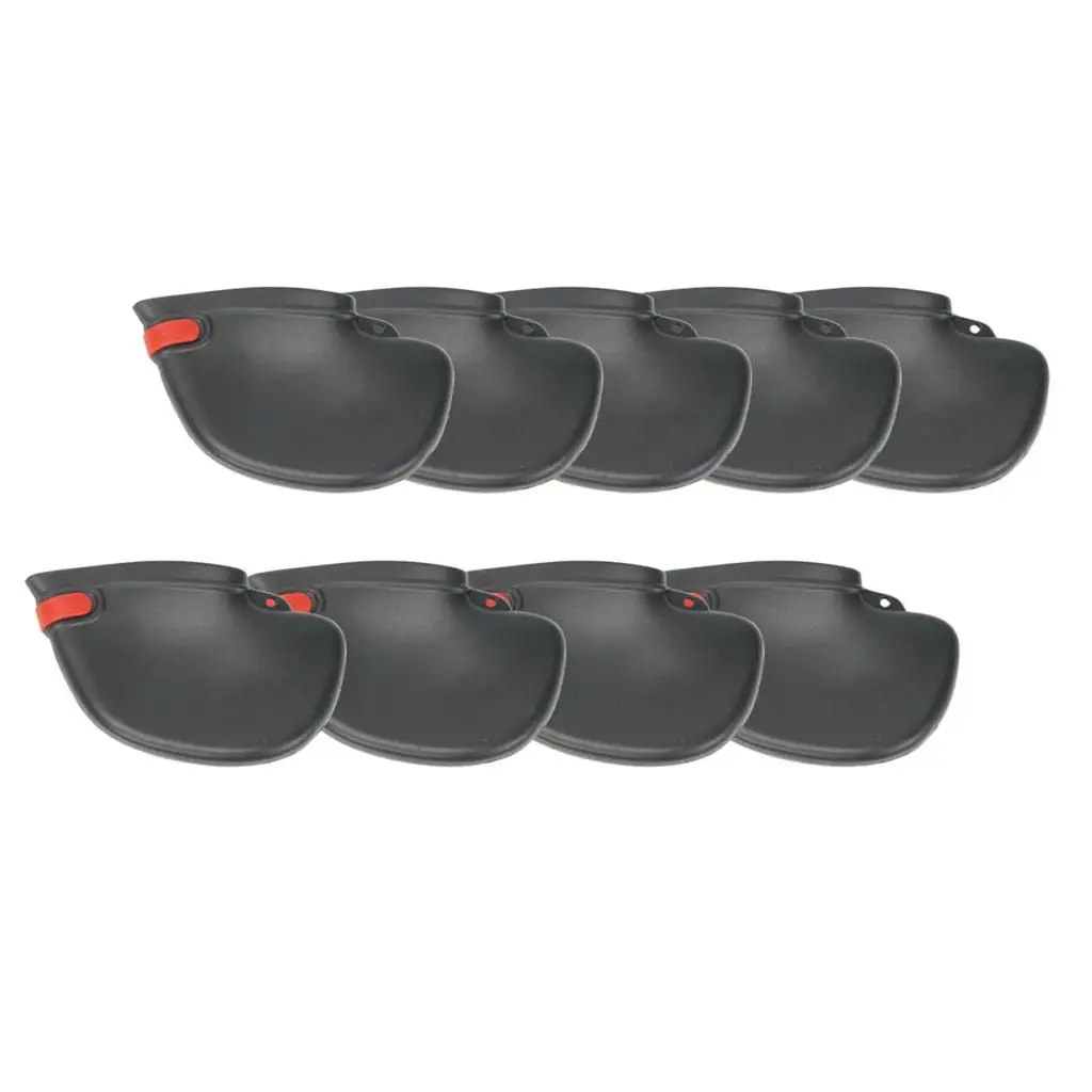 Golf Club Iron Covers PVC Material Head Protector Easy Clean Numbered Sleeve for Golfing Accessories