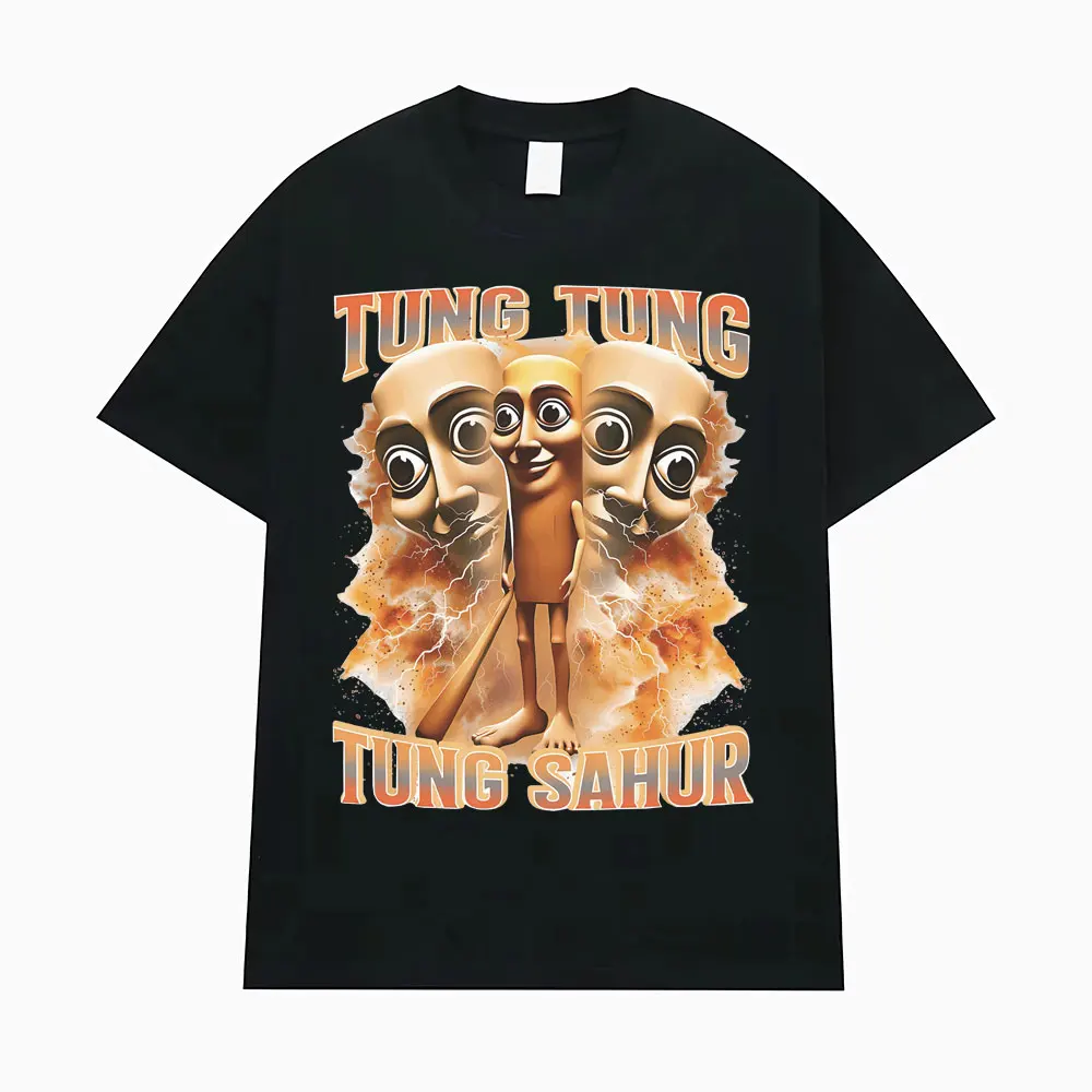 Tung Tung Tung Sahur Funny Baseball Bat Meme T-shirt Men Clothing Fashion Humor Style T Shirts Unisex Summer O-Neck Tops T Shirt image 2