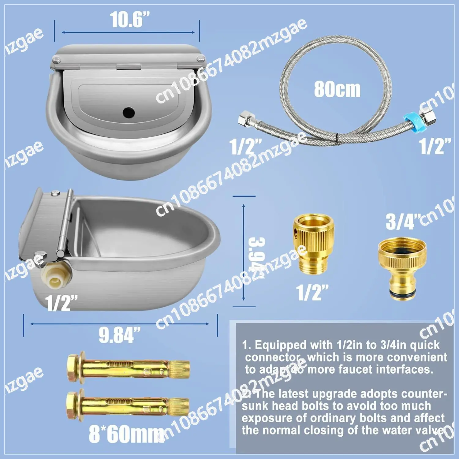 

Автоматическая поилка для животных, самонаполняющаяся, диспенсер для воды для домашних животных и систем гидратации скота