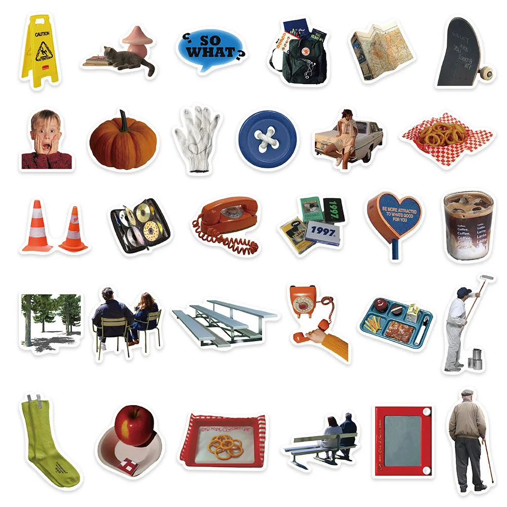 63 قطعة من ملصقات الطراز الأوروبية والأمريكية العتيقة - شارات زخرفية مقاومة للماء لتسجيل أجهزة الكمبيوتر المحمولة ومتجر YourLife #3