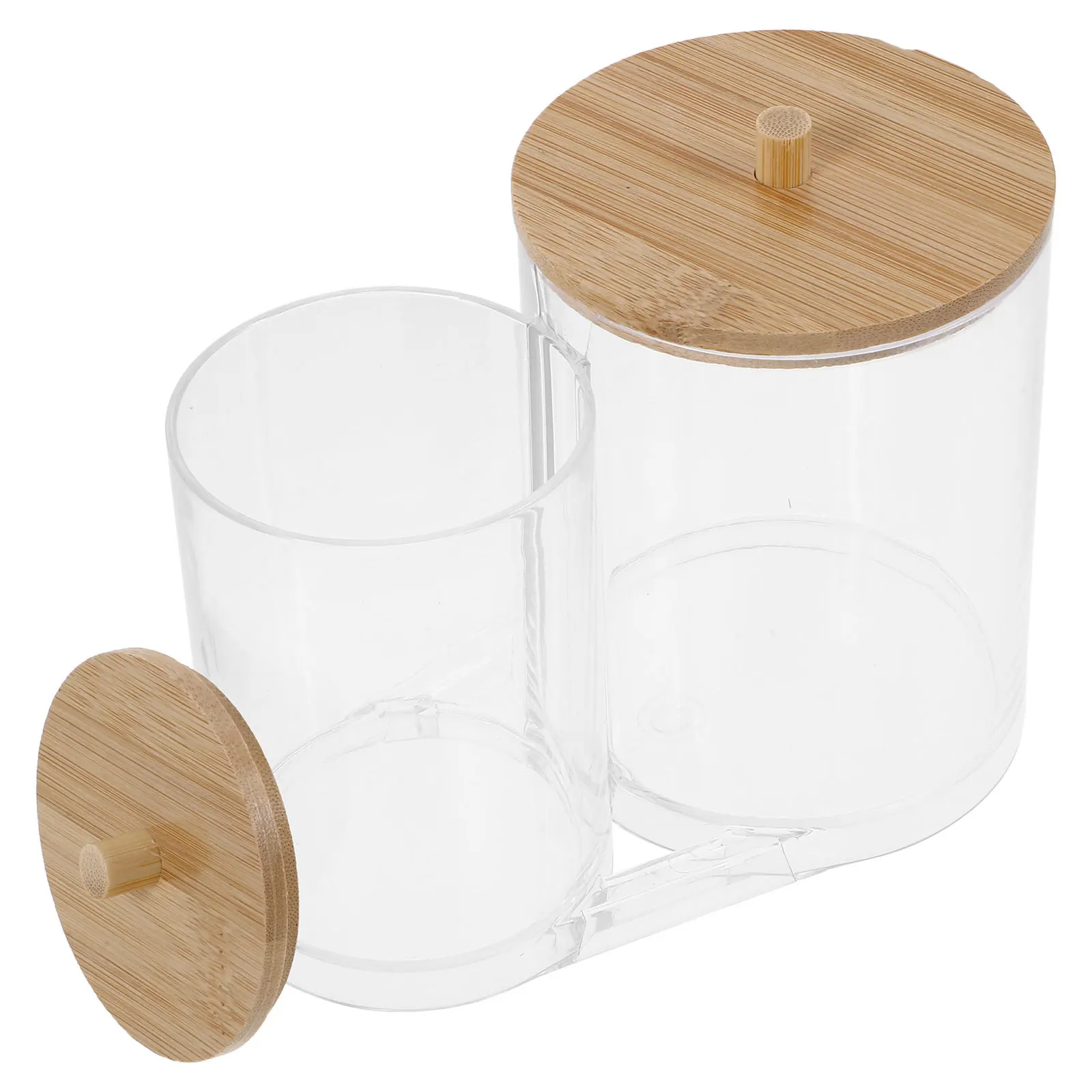 

Cotton Swab Holder Clear Acrylic Storage Box Large Capacity Makeup Pads Organizer Transparent Bathroom Container for Cotton