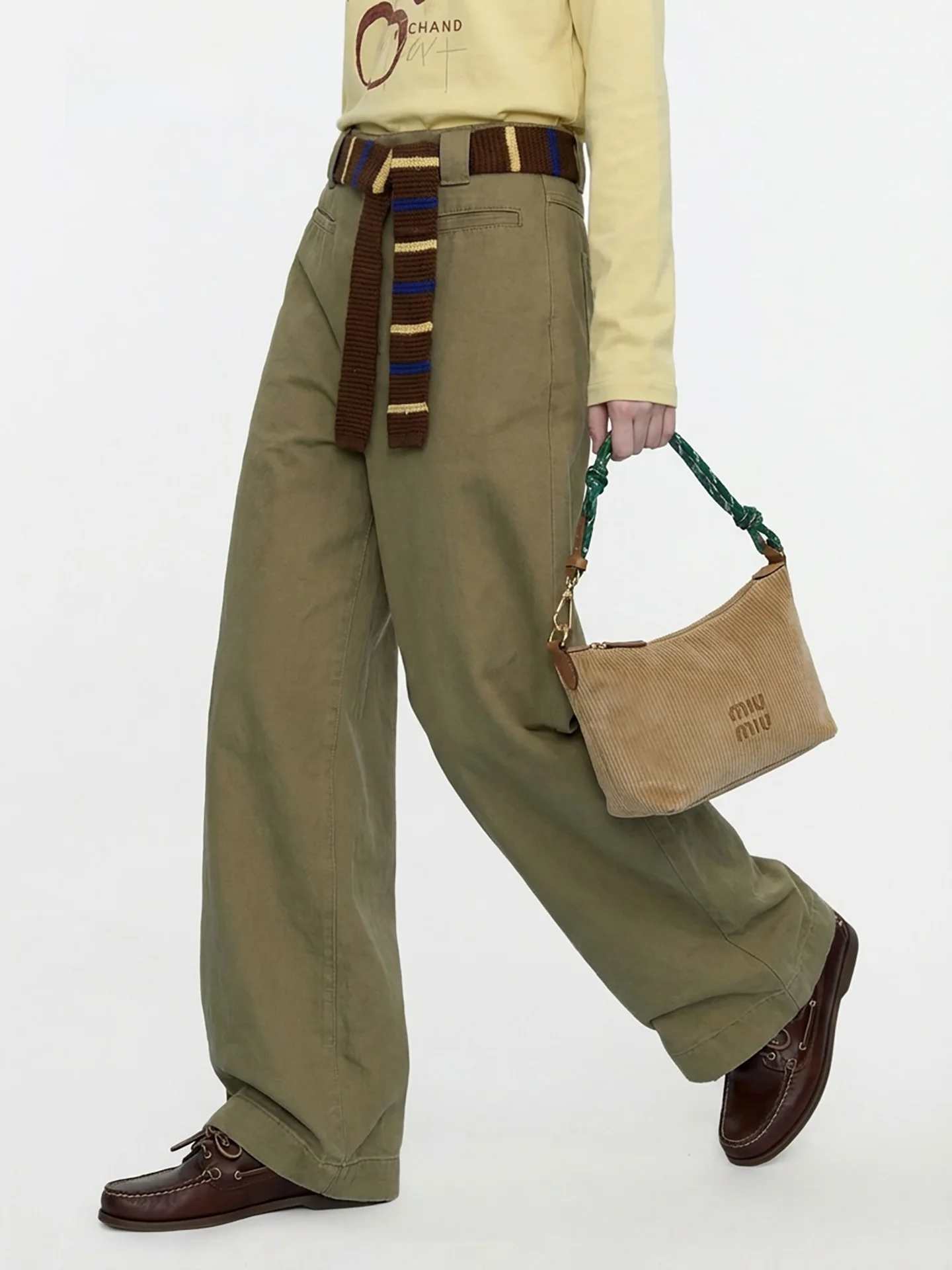 

Джинсы AHMI 'Static Cool Wind' американского кроя с широкими штанинами, новинка ранней весны, прямые брюки с эффектом похудения, драпированные, с высокой талией, на молнии...