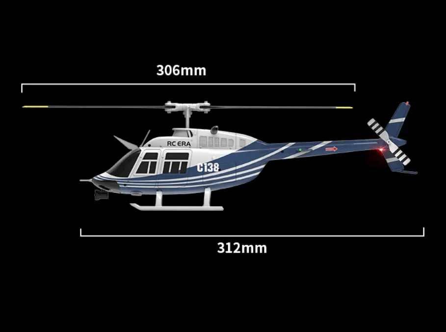 RE ERA C138 Sześciokanałowy pojedynczy wiosło Aileron Helikopter bezpłatny 3D Rolling Rc Samoloty Zabawka o bardzo dużym zasięgu Prezent