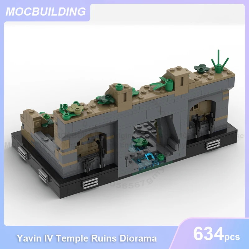 

Yavin IV Temple Ruins Diorama MOC Building Blocks DIY Assemble Bricks Model Collection Display Architecture Toys Gifts 634PCS