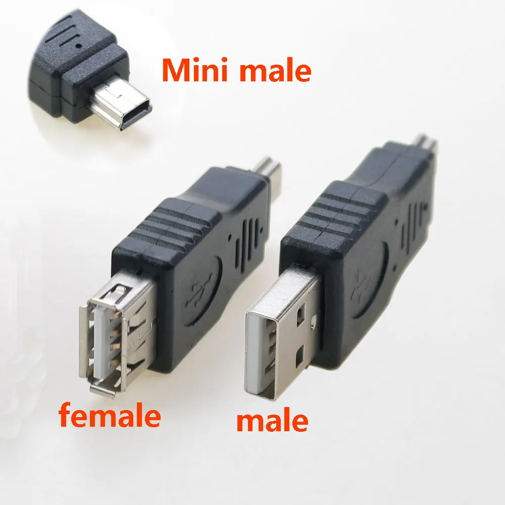 

2.0 USB adapter Mini 5P to A male female MINI audio USB adapter USB 2.0 male female to mini male for car MP3 adapter