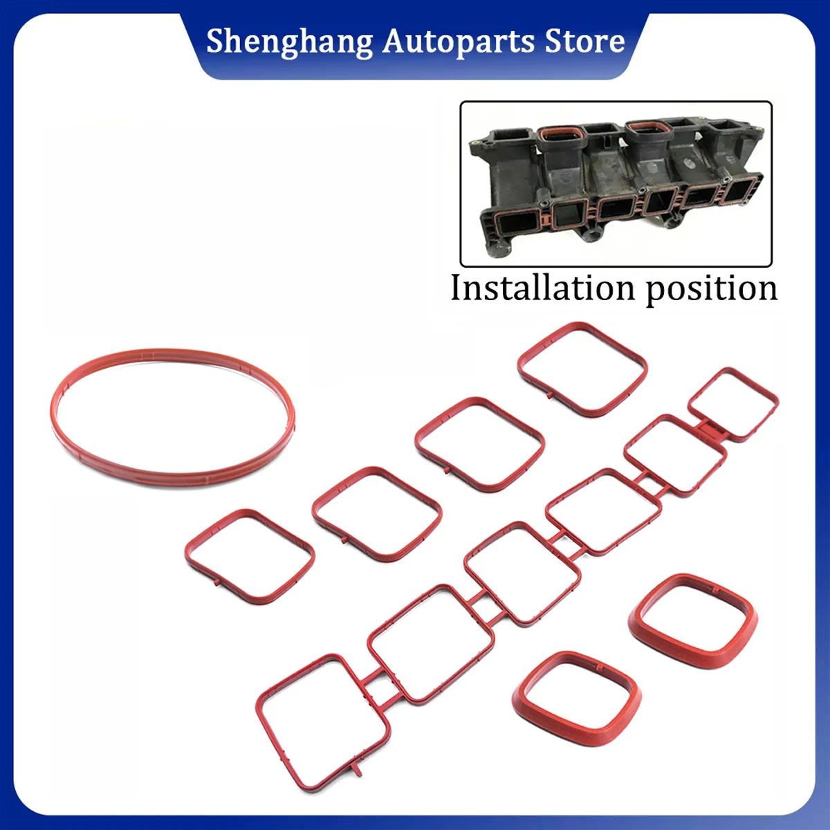 

1set Upper&Lower Engine Intake Manifold Gasket Kit 03H133237G 03H133237D 03H133237J For Audi Q7 VW Passat CC Touareg Atlas 3.6L