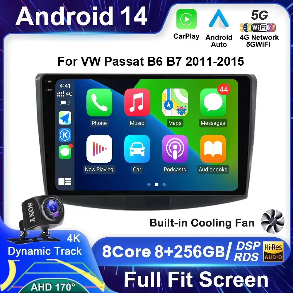 

Android 14 For Volkswagen VW Passat B6 B7 B8 CC Magotan 2011 - 2015 Car Radio Multimedia Video Player Navigation GPS 2din dvd