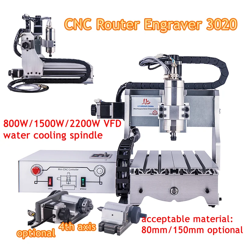 

1500W CNC Router Engraver 800W 2.2KW USB 3020 Milling Machine With Water Tank For Metal Stone Wood Working