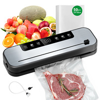 6-in-1 Vacuum Sealer Machine, 30cm Longer Seal Food Sealer with 50Pcs Sealer Bags for Vac/Seal/Rice/Wet/Dry Mode,Built-in Cutter