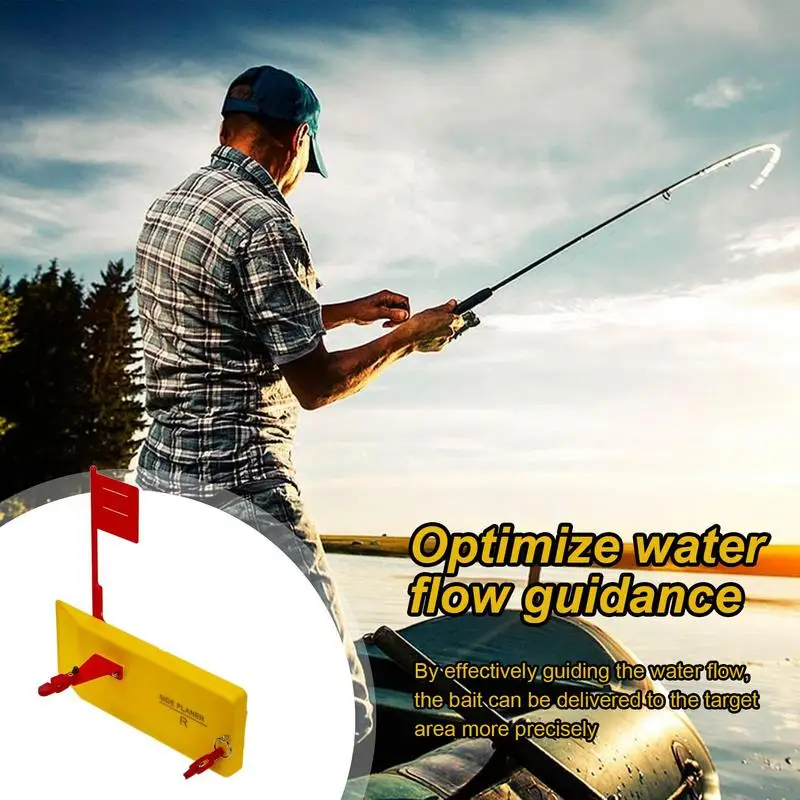 Fishing Planer Board EVA Foam Bottom Angle Adjustable Trolling Push Button Splashing Float Boat Fishing Trolling Accessory